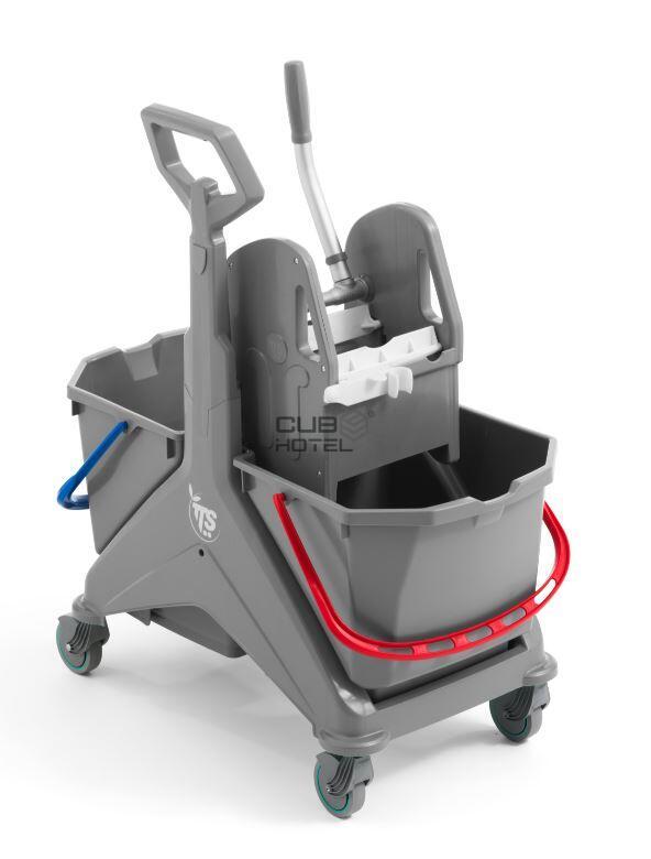 Carro Limpeza 2x25L com Prensa e Rodas
